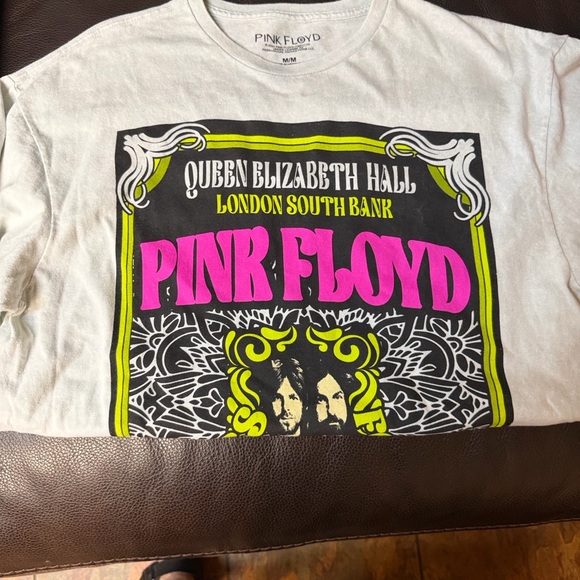 Pink Floyd Tops - NWOT Pink Floyd Queen Elizabeth Hall Graphic Tee - White with Neon Print